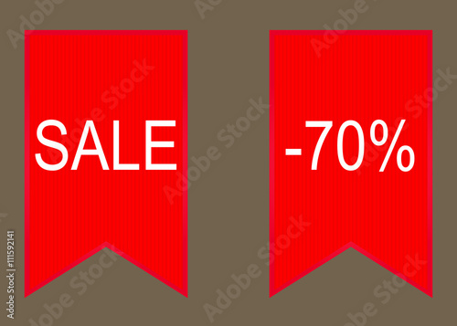 Vector sale 70% badge stickers