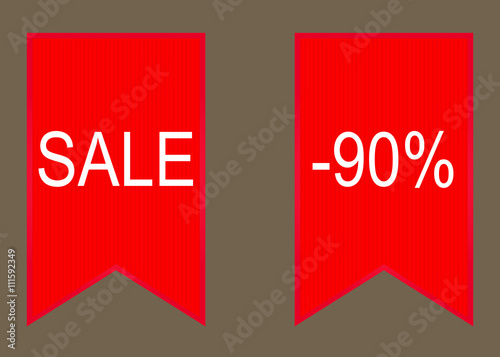 Vector sale 90% badge stickers