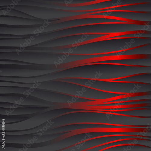 Red texture. Wavy background. Interior wall decoration. Vector i