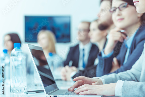 Obraz na płótnie Businesspeople during conference