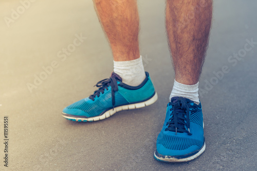 Handsome man during morning run