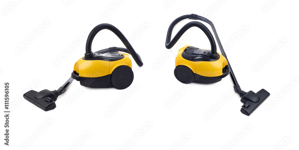 Set of Vacuum cleaner over isolated white background Set of Vacuum cleaner over isolated white background