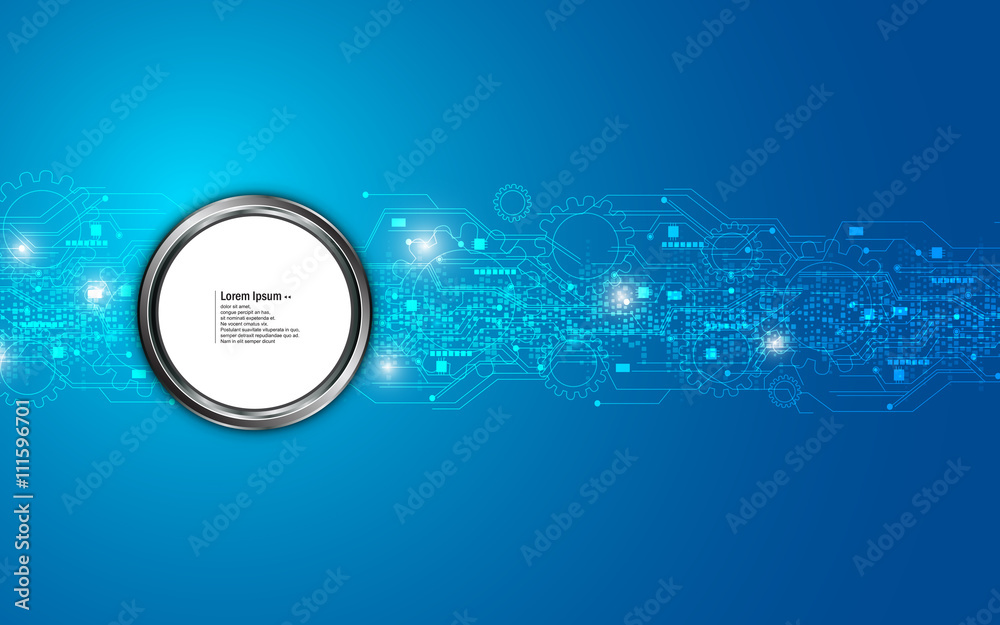 abstract communication technology innovation background with circle blank template sign abstract communication technology innovation background with circle blank template sign