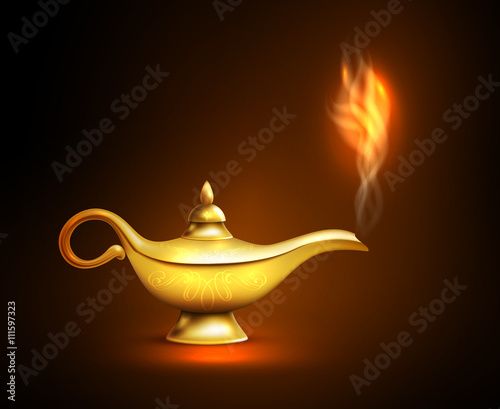 Realistic Aladdin Lamp Smoke