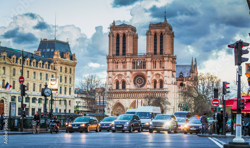Paris, France - April 5, 2016: Notre-Dame Cathedral also known as Notre-Dame de Paris