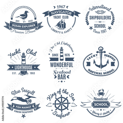 Nautical Marine Labels And Logos