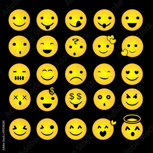 Yellow Emoticon Vectors