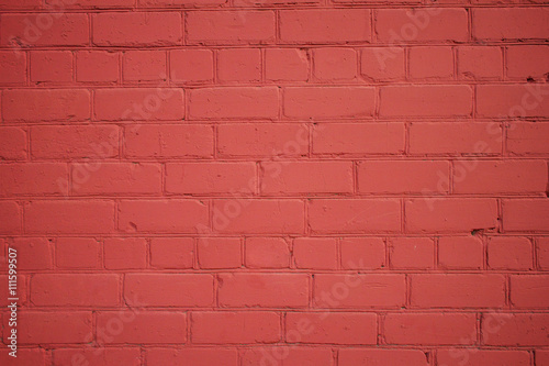 Freshly Painted Old Brick Wall