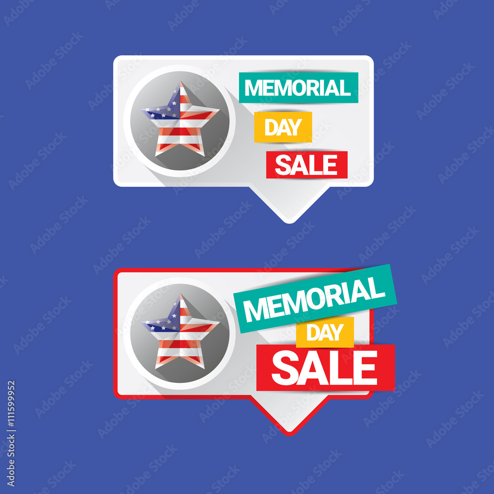Fototapeta premium vector memorial day sale banner.