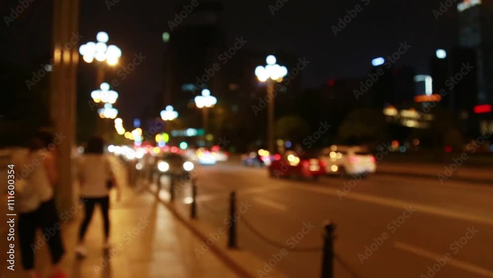 Cars go on night high-speed road towards on april 21, 2016 in taocheung china Cars go on night high-speed road towards on april 21, 2016 in taocheung china