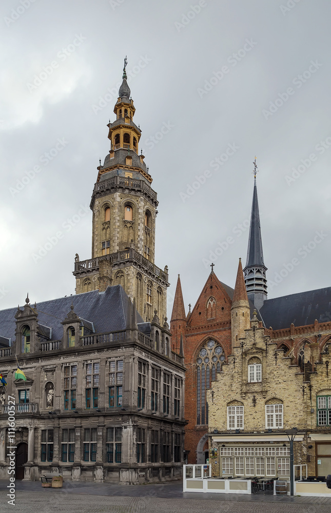 Fototapeta premium Veurne belfry, Belgium