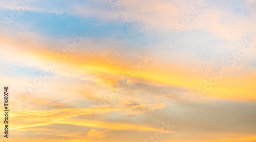 orange sunset sky. Beautiful sky. © toeytoey