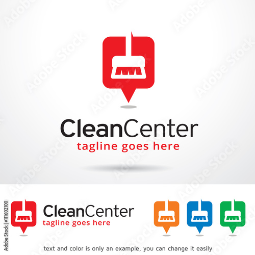 Clean Center Logo Template Design Vector