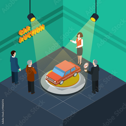 Car Auction Isometric
