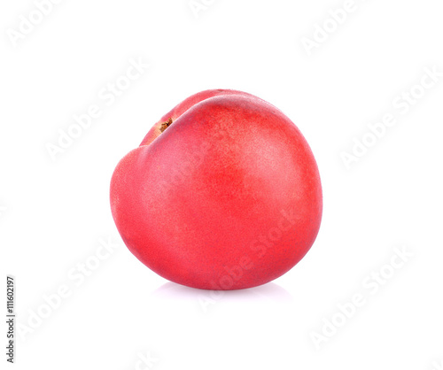 Peach,nectarine on white background