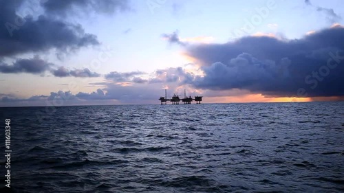 Oil platform on the ocean