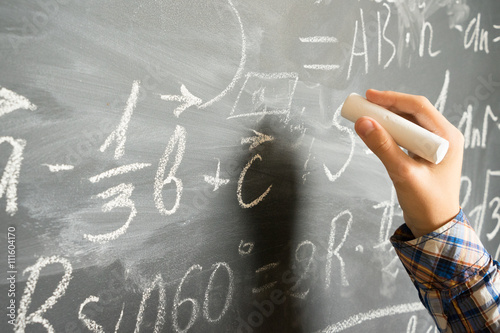 Canvastavla Hand writting on black board