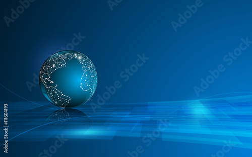 abstract globe networking technology innovation design concept background