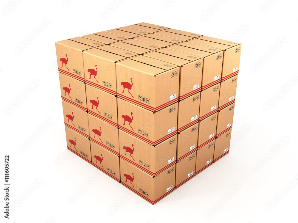 cardboard boxes isolated on white background 3d cardboard boxes isolated on white background 3d