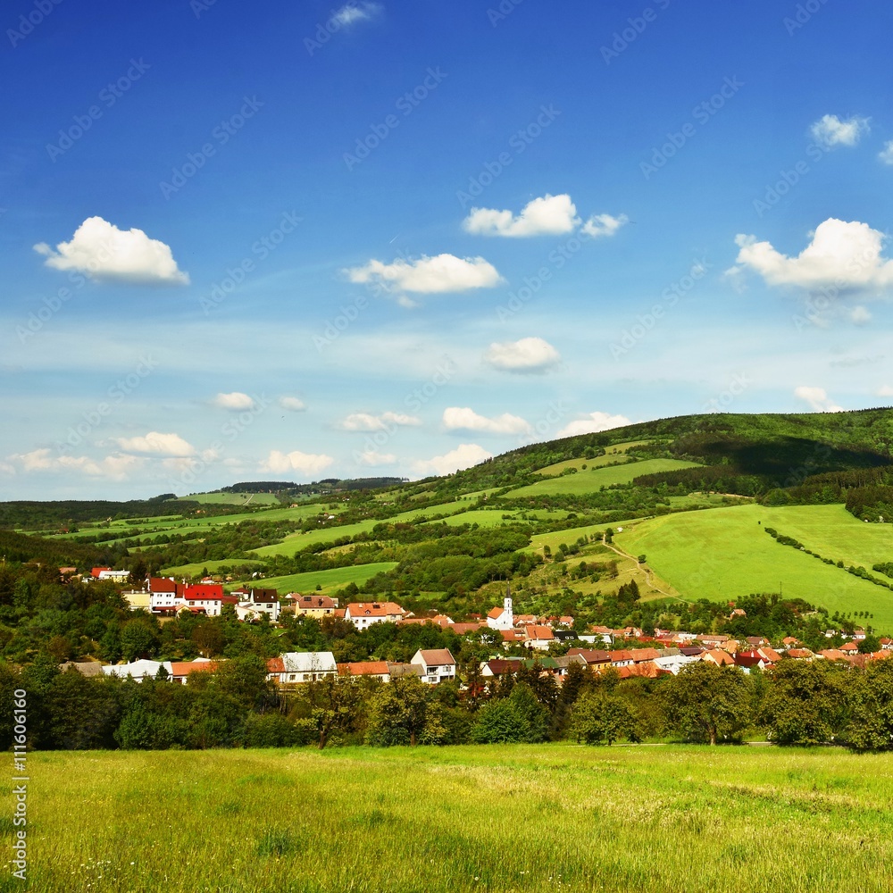 Beautiful landscape in the mountains in summer. Czech Republic - the White Carpathians - Europe.