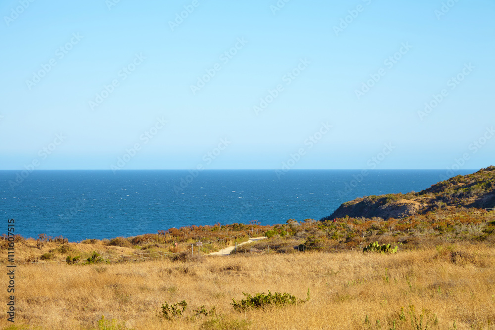 View from the cliff to the ocean