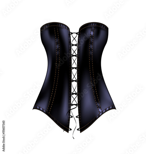 black abstract corset