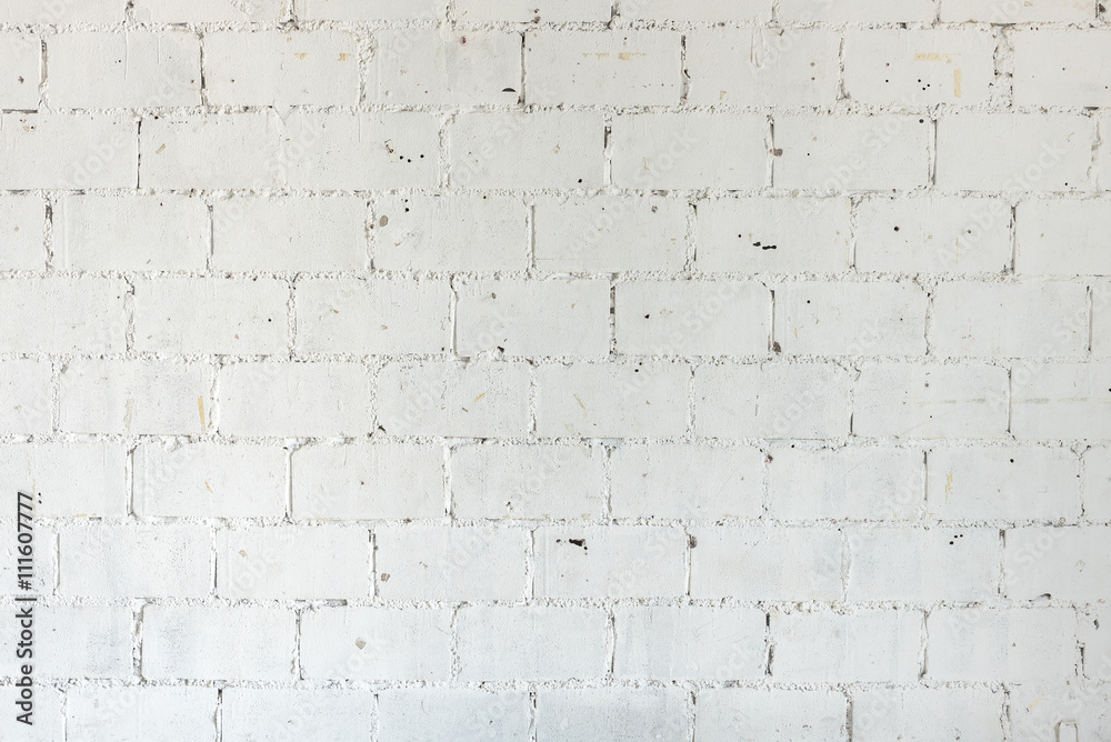 white grunge brick wall as background