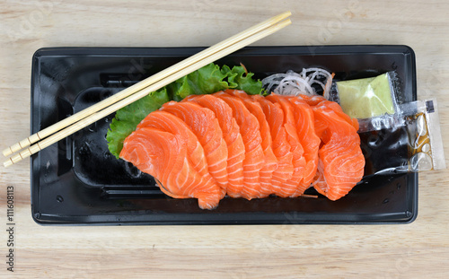 salmon sashimi