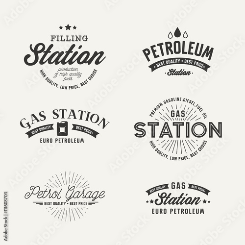 Gas station vector set.