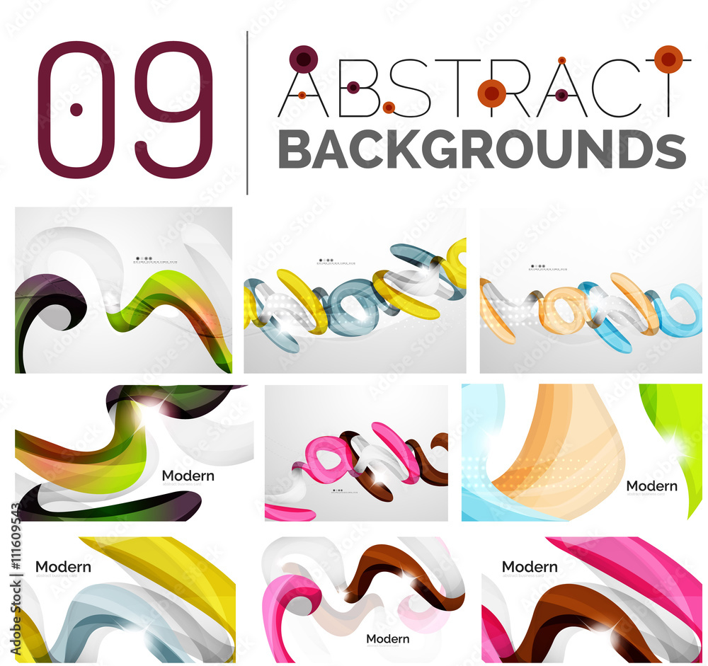 Naklejka premium Set of abstract backgrounds