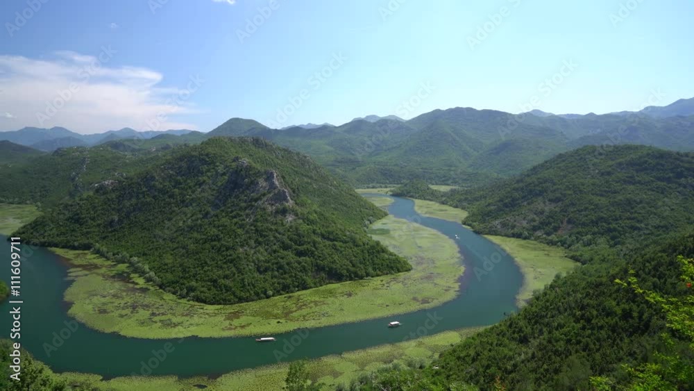 Canyon of river Crnojevica, Montenegro, aerial view. Canyon of river Crnojevica, Montenegro, aerial view.