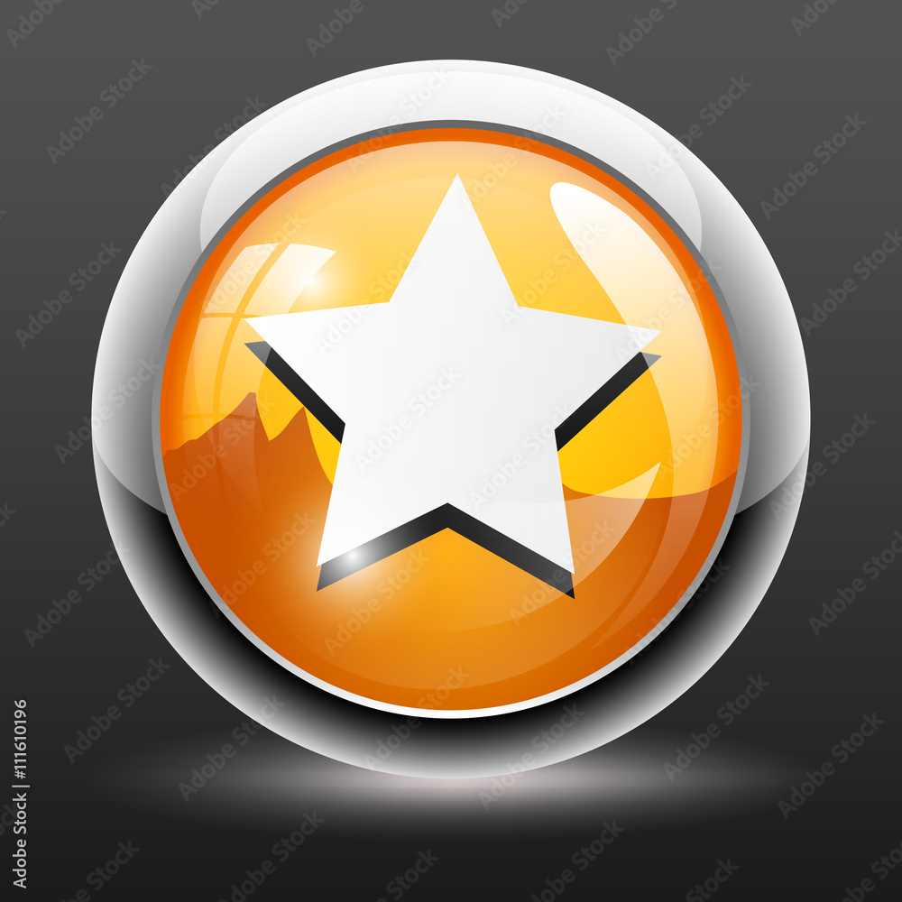 star icon, round metallic glossy button, web and mobile app design illustration star icon, round metallic glossy button, web and mobile app design illustration