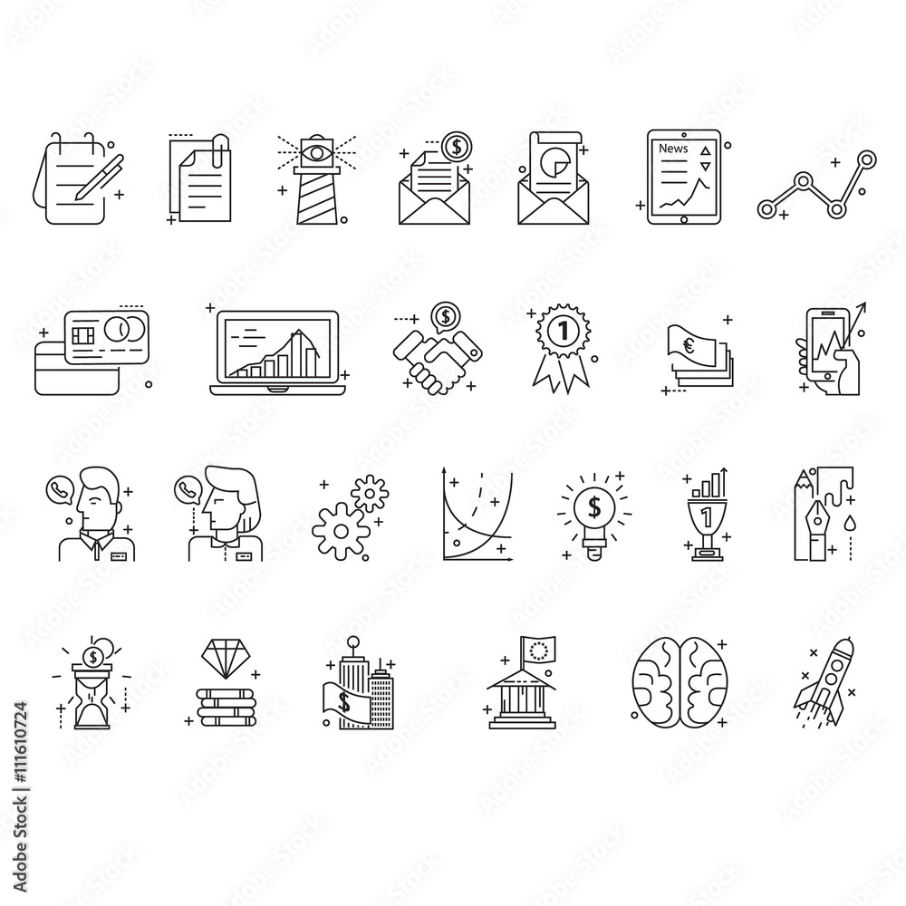 Line Flat icon business Line Flat icon business