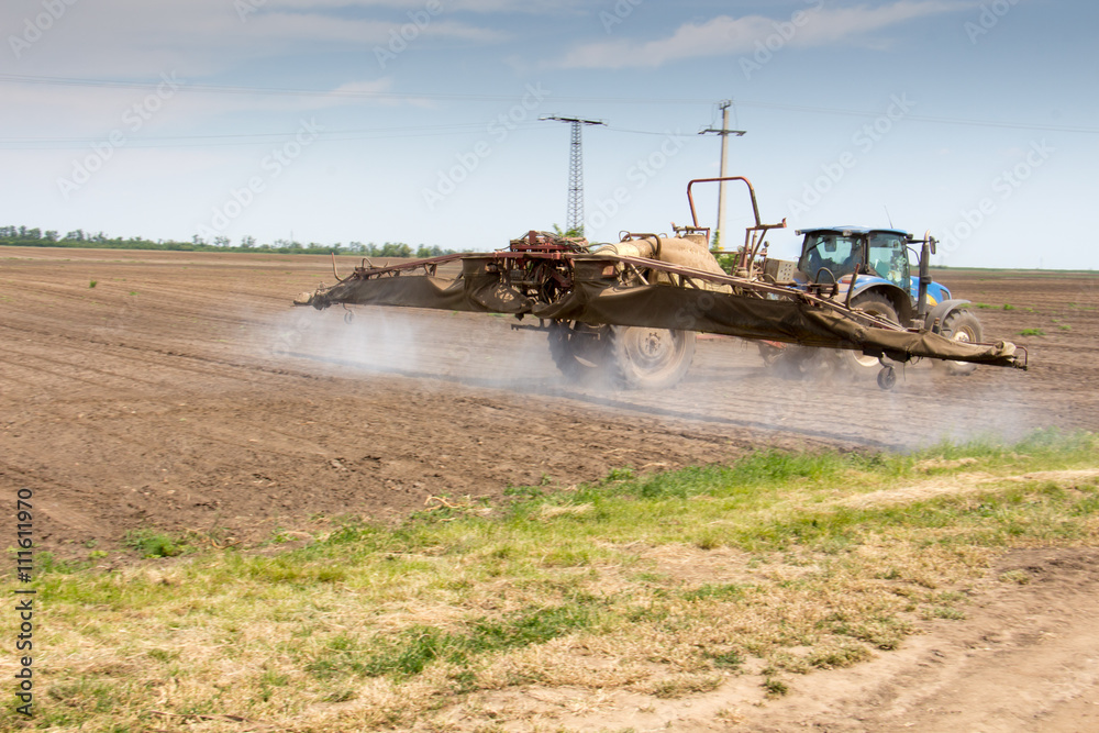 Fototapeta premium Chemical spraying agriculture