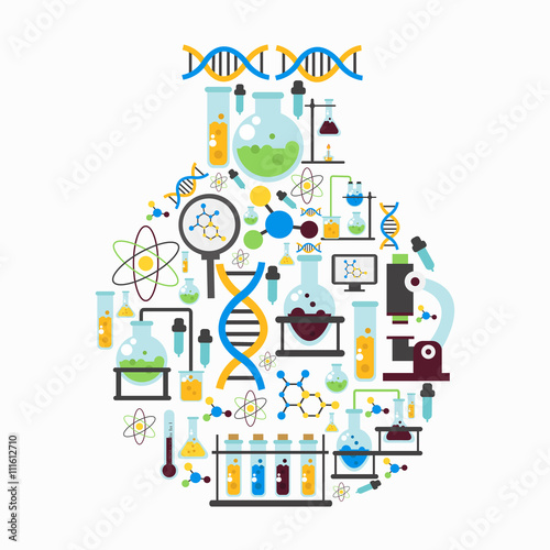 Chemistry Lab Flat Composition