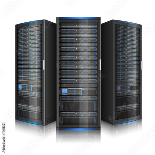 Row of network servers