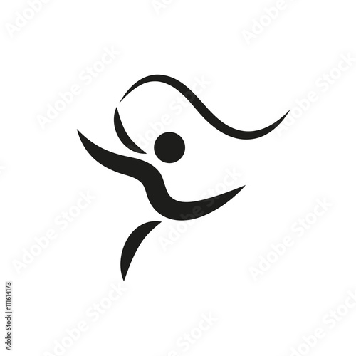 Vector, gymnastics activities for logo or icon health and fitness community