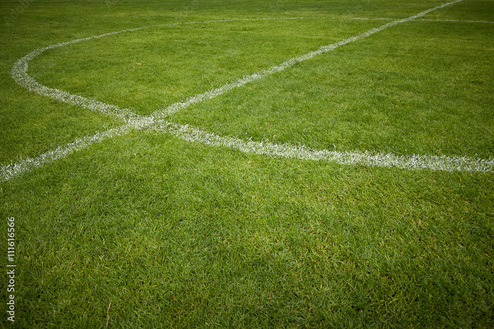 Obraz premium Lines on soccer field