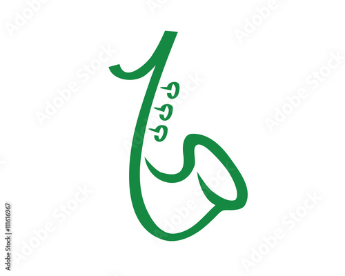 Modern Music Logo - Saxophone Club Symbol