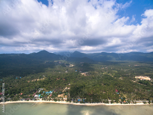 Koh Phangan Thailand earial view