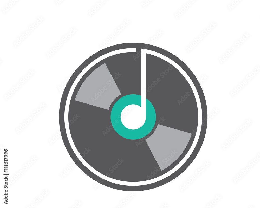 Modern Music Logo - Vinnyl Record Symbol Modern Music Logo - Vinnyl Record Symbol
