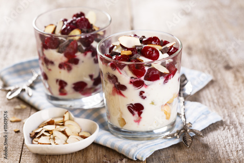 Black Forest trifle with cherry and chocolate