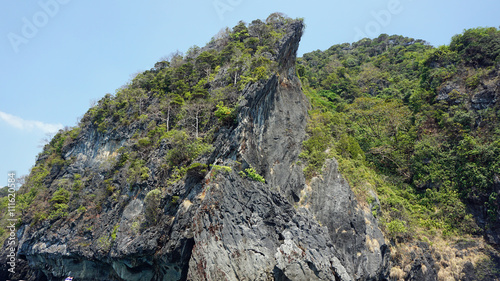 limestone rocks at thailands coast