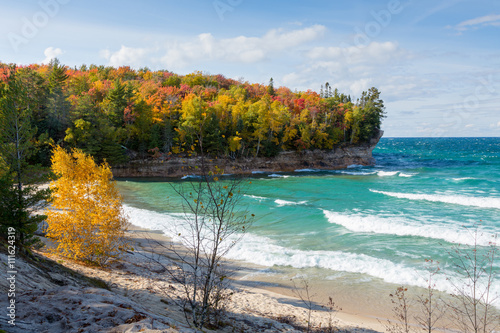 Lake Superior Chapel Beach in Autumn - Pictured Rocks National Lakeshore