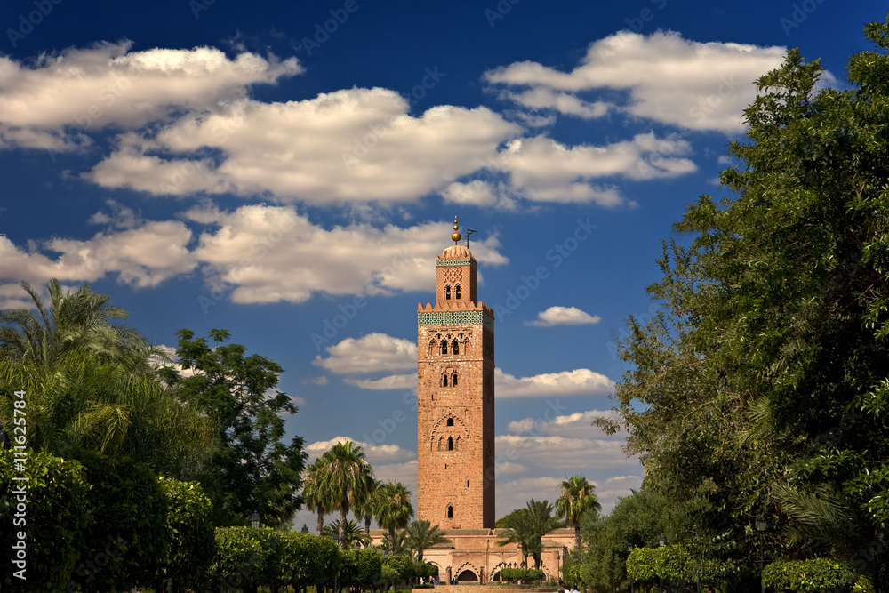 Morocco. Marrakech. Mosque of Koutoubia