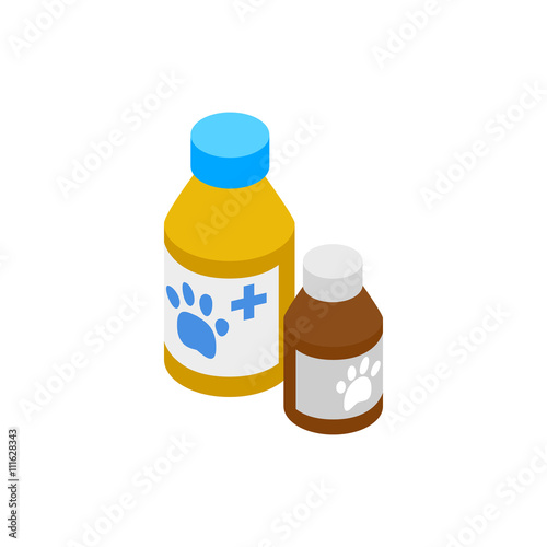 Medicine for animals icon, isometric 3d style