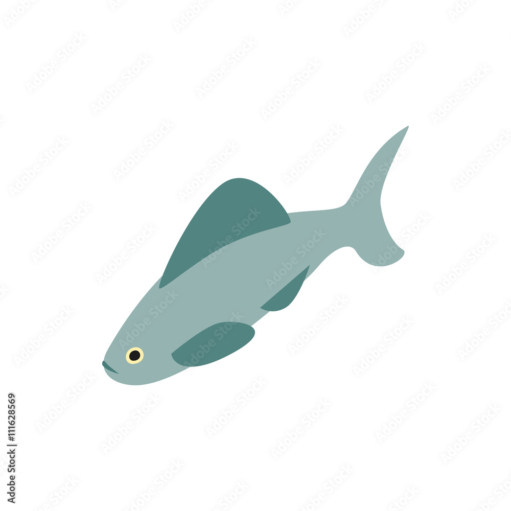 Shark icon, isometric 3d style Shark icon, isometric 3d style