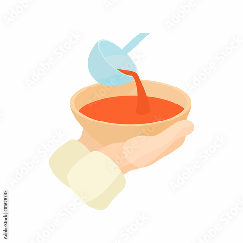Bowl is outstretched waiting for food icon