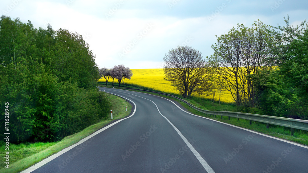 Beautiful road, bend in the road