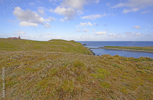 Lighthouse and Grassland at the end of the World